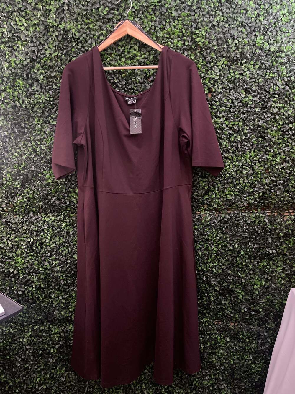 NWT City Chic Maroon Plus Size Dress, Women’s Size XXL